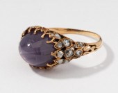 18 KARAT YELLOW GOLD, PURPLE S