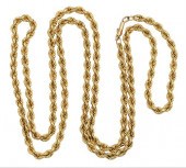 18 KARAT YELLOW GOLD ROPE CHAI
