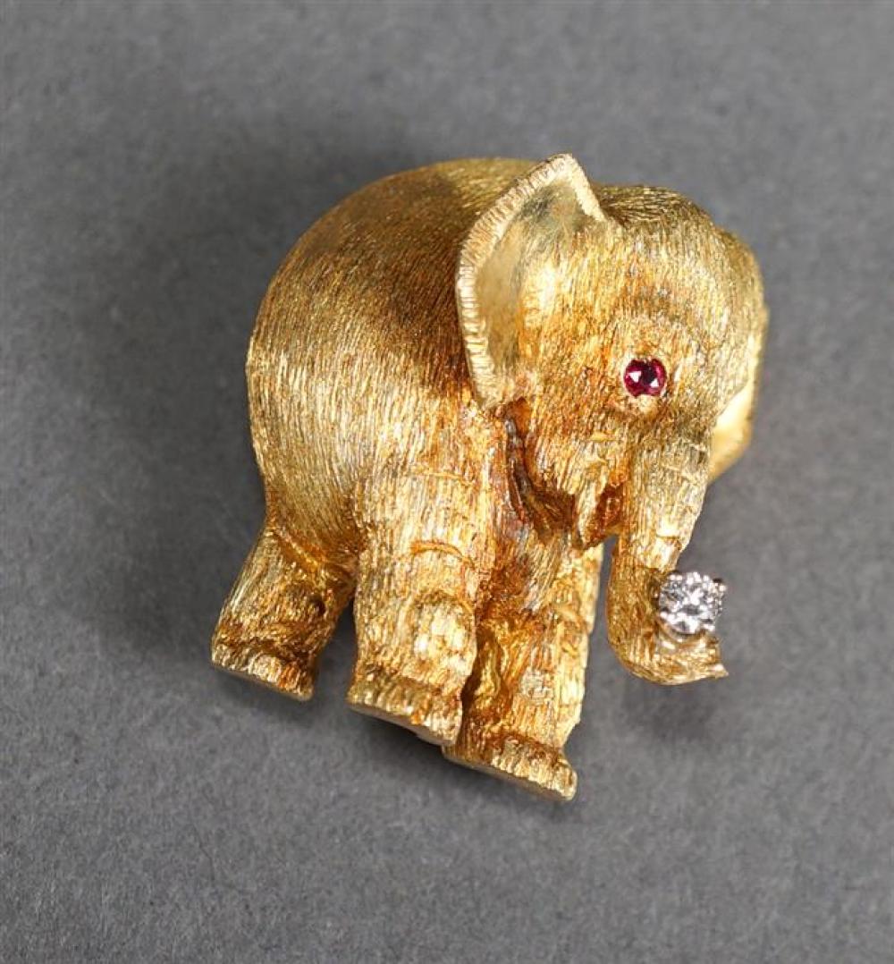 18-KARAT YELLOW-GOLD, RUBY AND