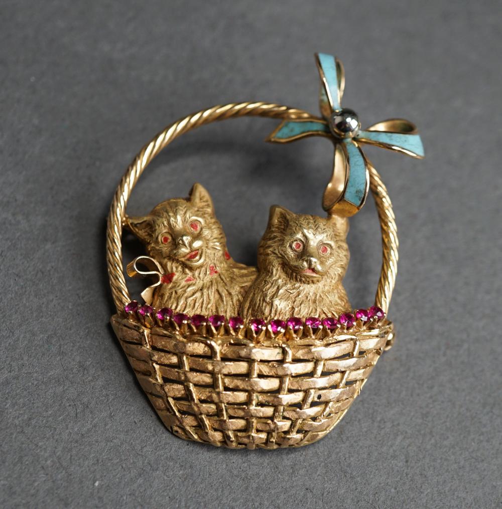 18-KARAT YELLOW-GOLD, RUBY AND