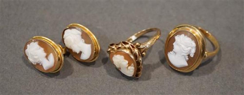 18 KARAT YELLOW GOLD SHELL CAMEO