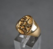 18-KARAT YELLOW-GOLD SIGNET RI