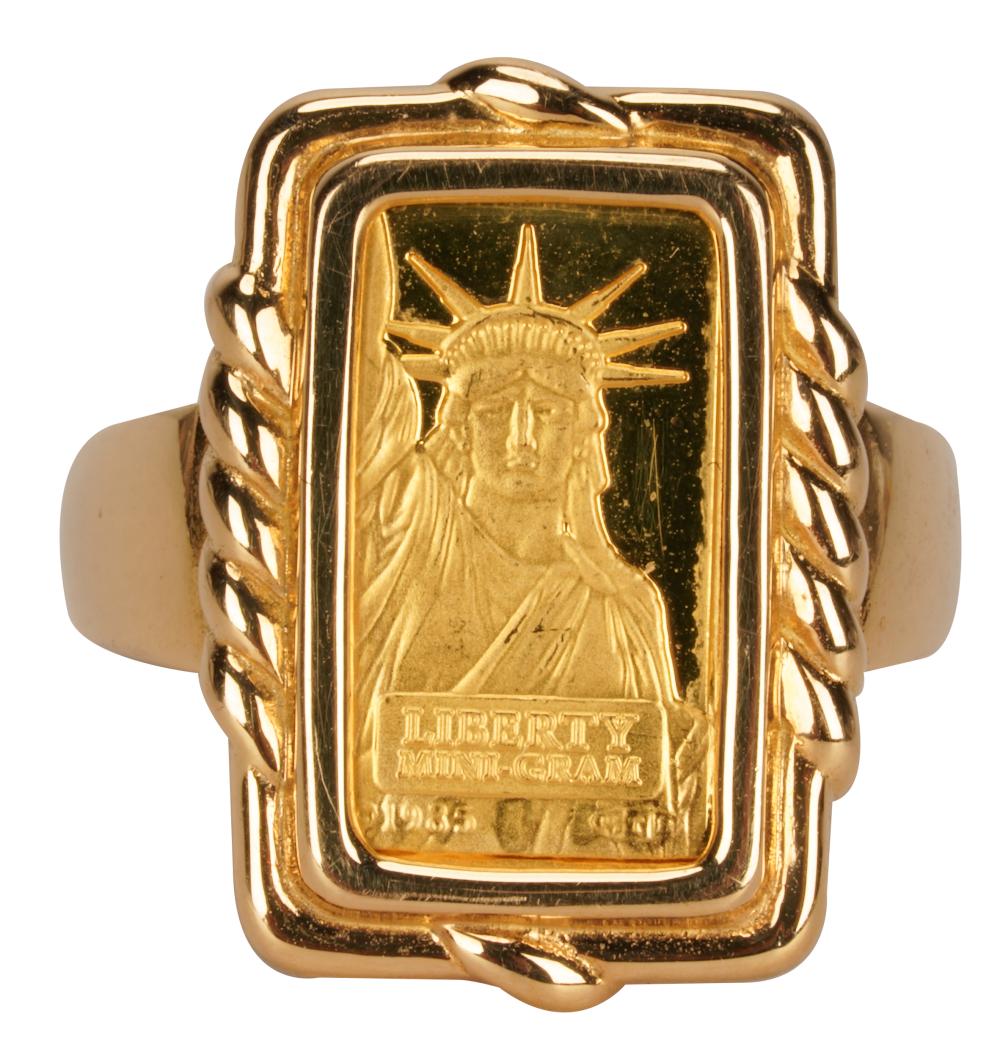 18 KARAT YELLOW GOLD SUISSE INGOT