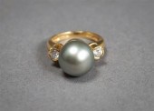 18-KARAT YELLOW-GOLD, TAHITIAN