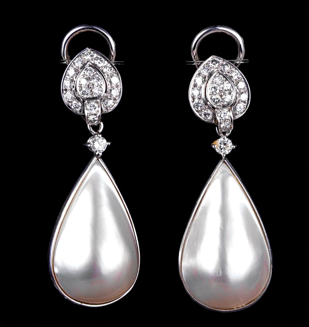 18 KT. GOLD, DIAMOND AND MABE PEARL