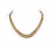 18 KT. TRICOLOR GOLD CUBAN CHA