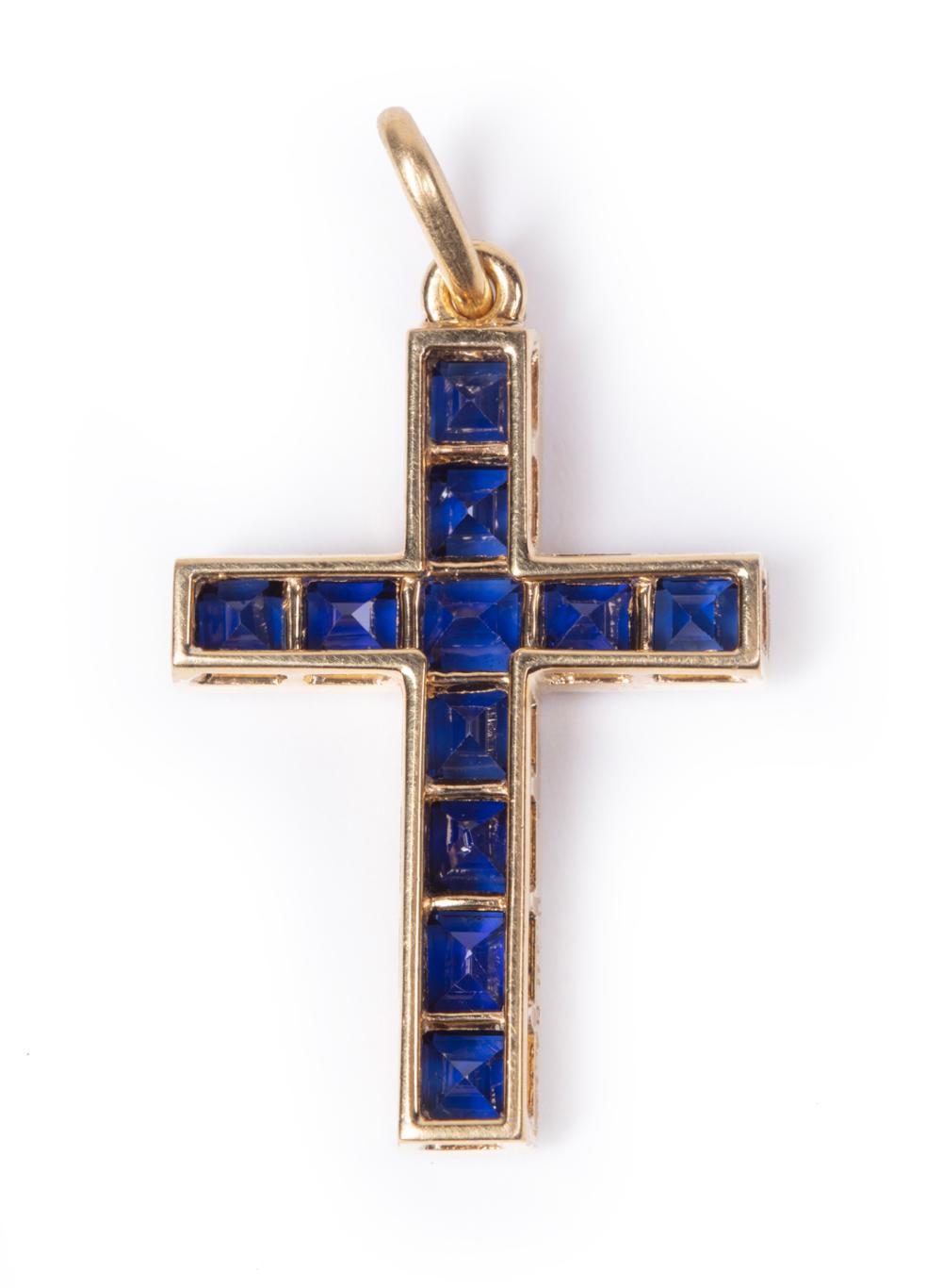 18 KT. YELLOW GOLD AND SAPPHIRE