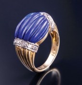 18 KT. YELLOW GOLD, LAPIS LAZU