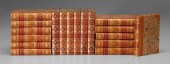18 leather-bound books: set of