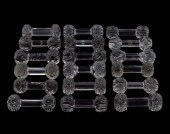 18 MISC. CUT GLASS KNIFE RESTS