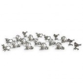 (18 PC) CIPOLLA PEWTER BIRD NA