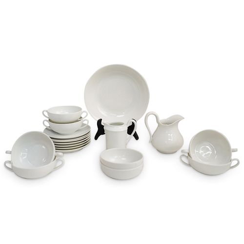 (18 PC) LIMOGES WHITE PORCELAIN