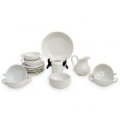 (18 PC) LIMOGES WHITE PORCELAI