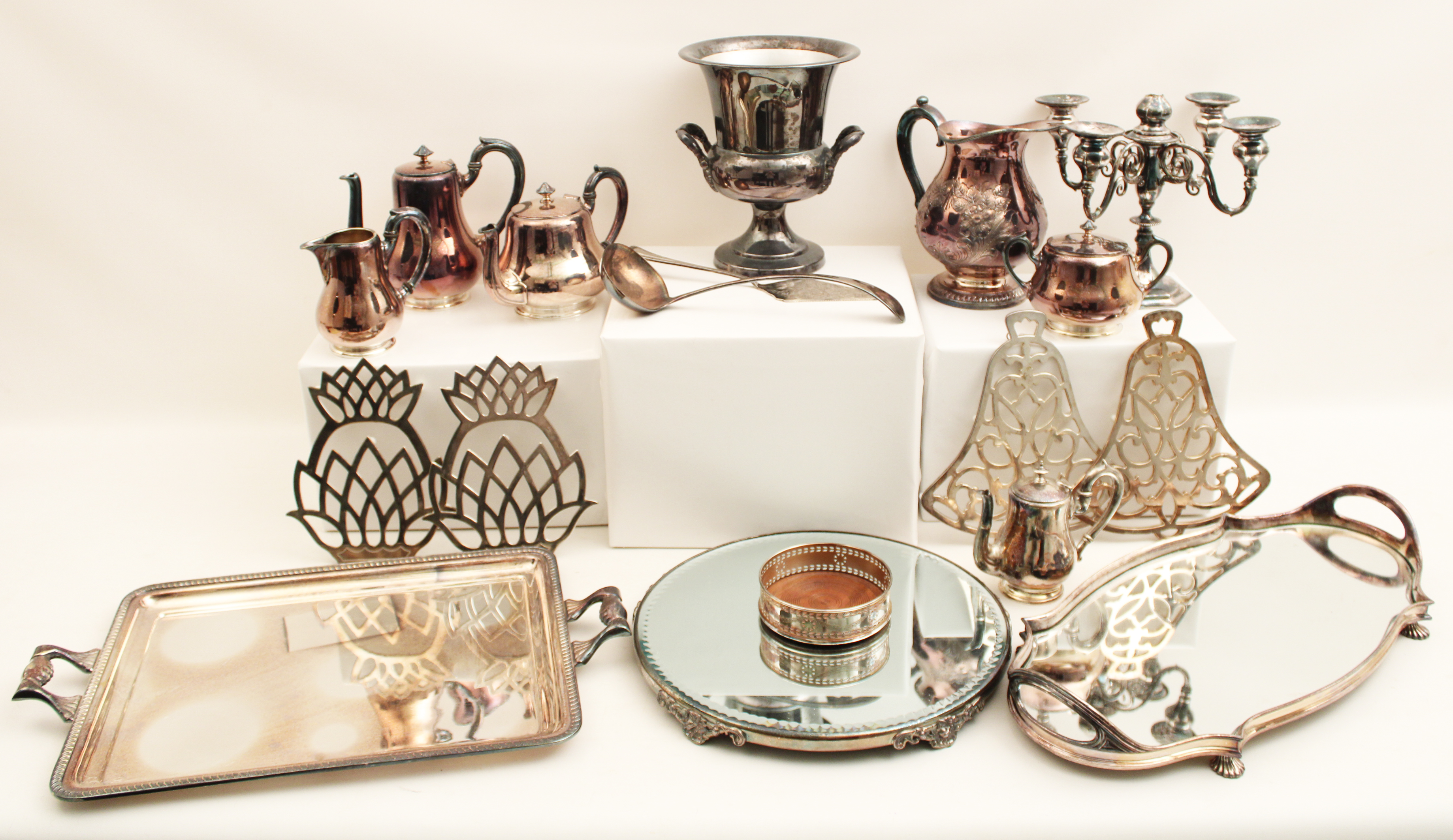 18 PC. LOT OF SILVER PLATED ITEMS