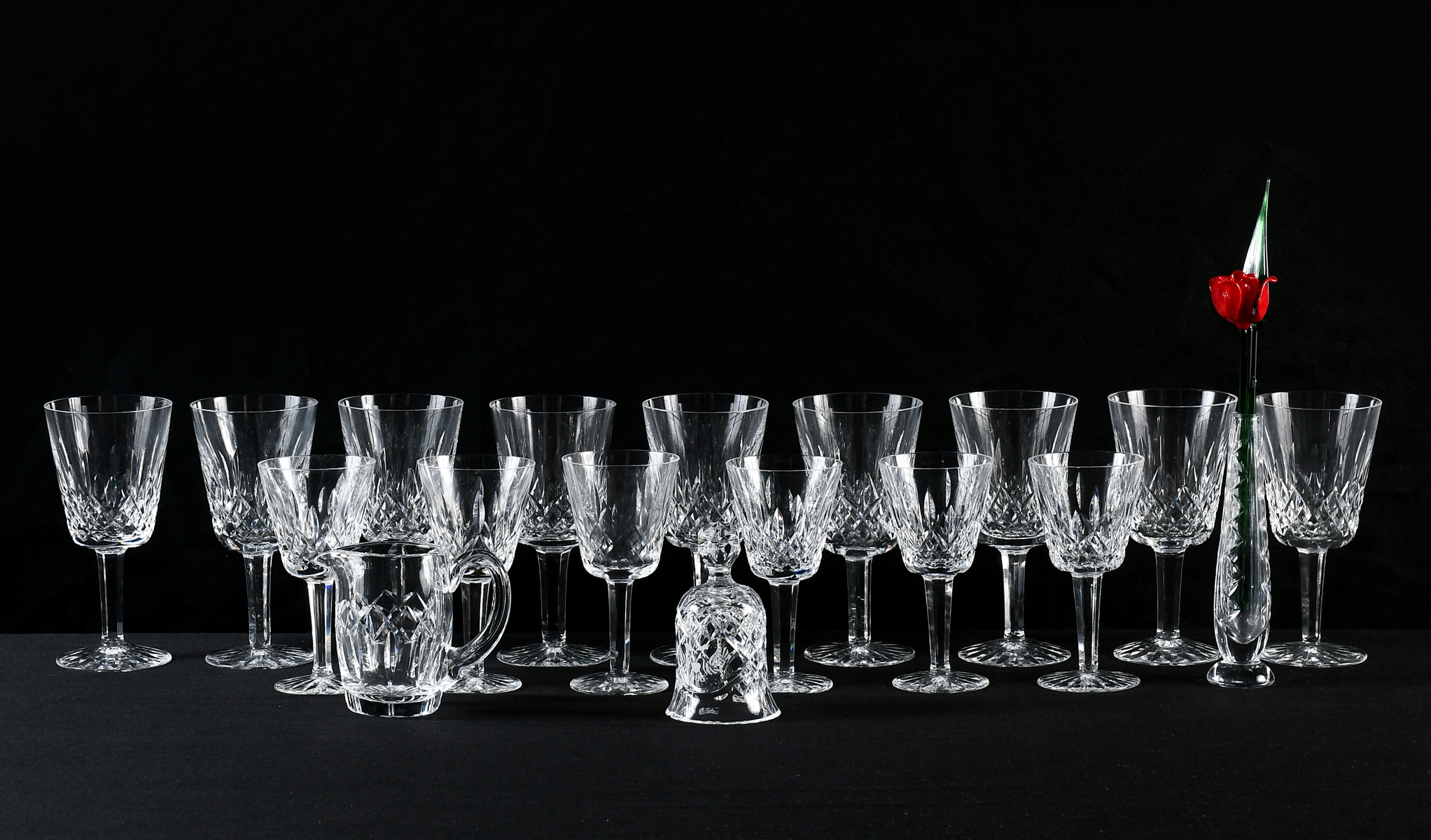 18 PC. WATERFORD GLASSWARE: This