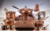 (18 PCS) ASSORTED COPPER COOKW