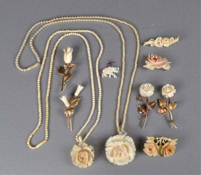 (18) Pcs. Chinese Carved Ivory