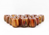 18 PCS ITALIAN CASED GLASS TUM