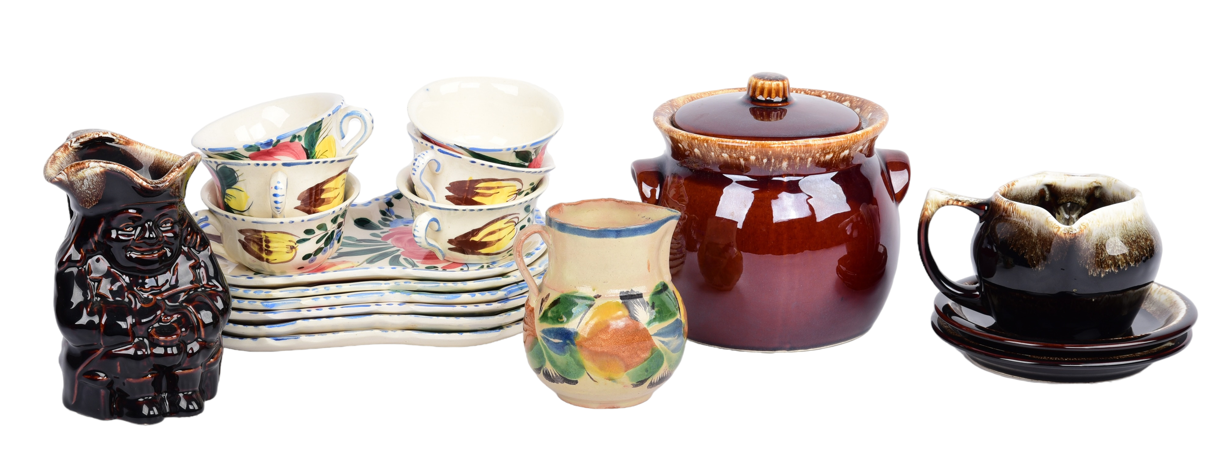 (18) Pcs pottery, c/o Hull Oven