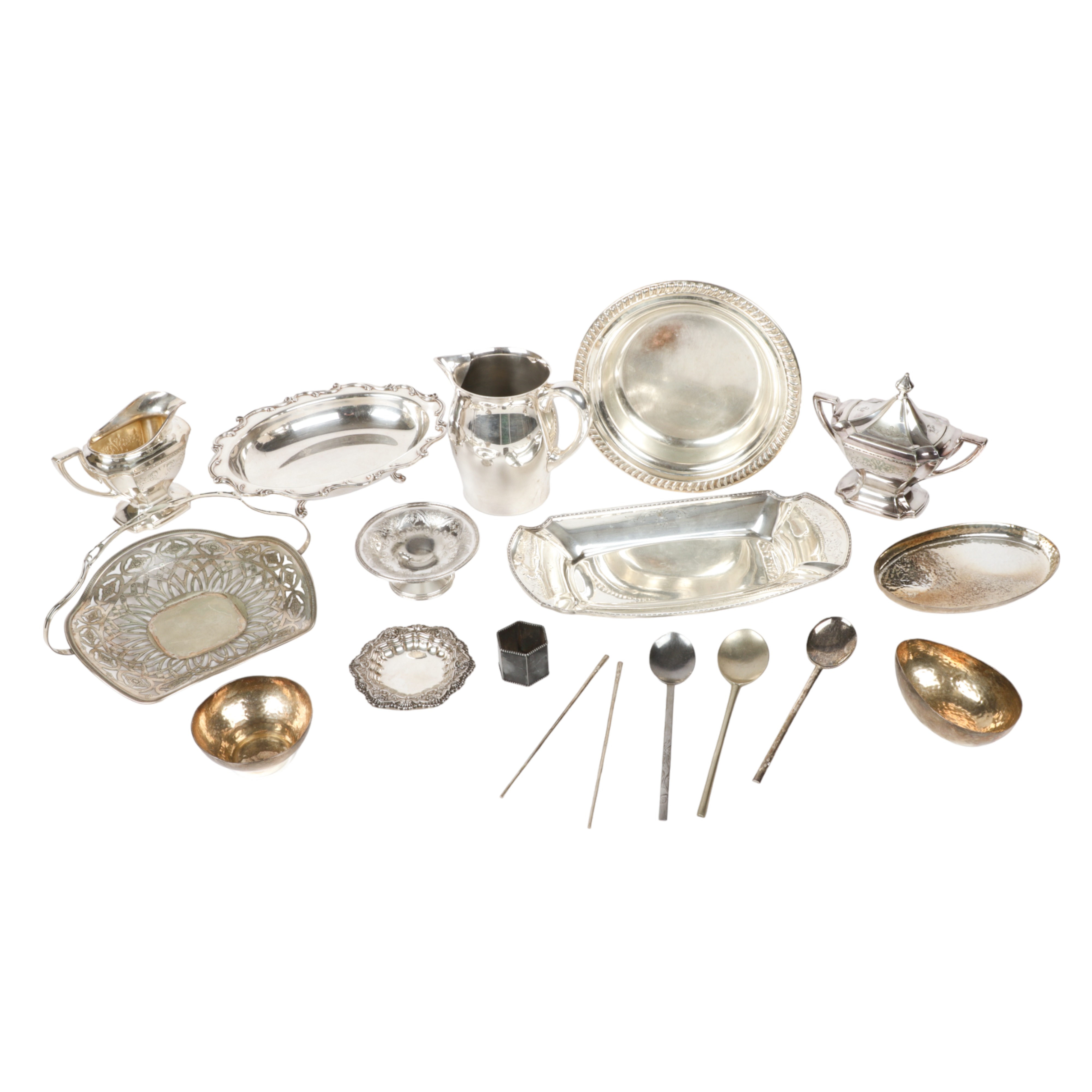 (18) Pcs silver plate, c/o SS Co