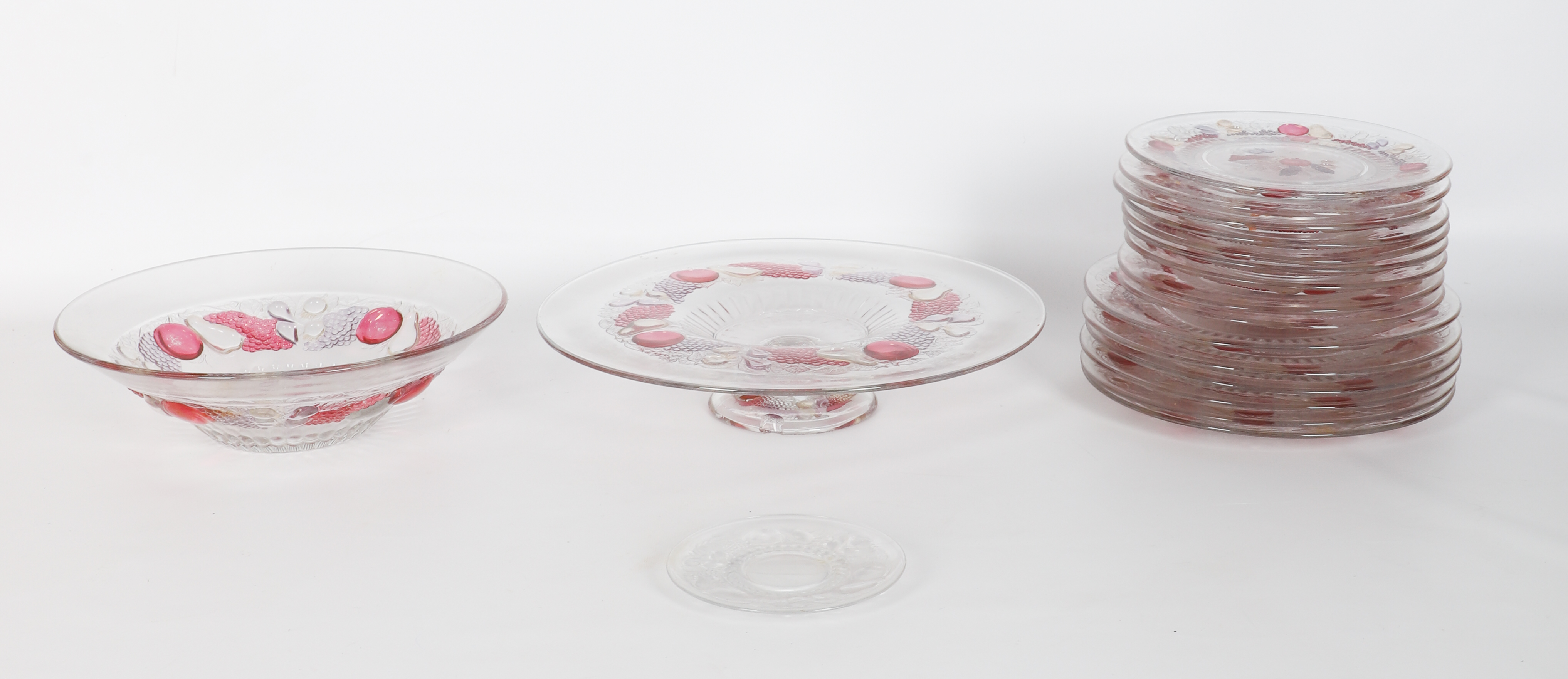 (18) Pcs stained glass fruit