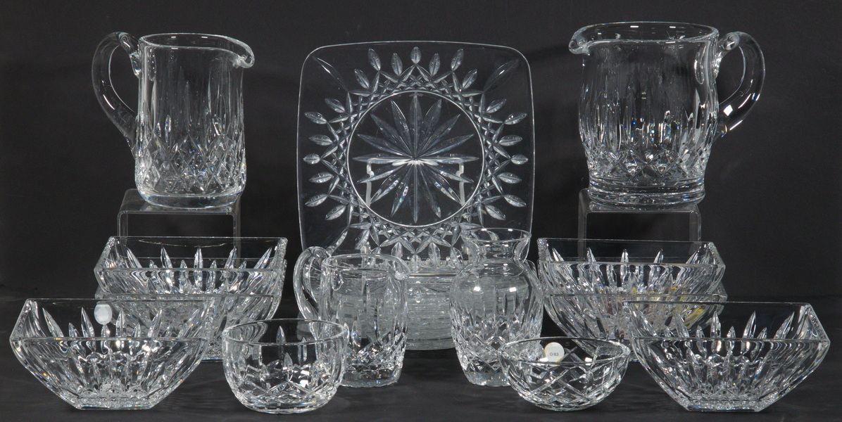 (18 PCS) WATERFORD CUT CRYSTAL