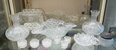 18 PIECE GLASS LOT; Mostly cut