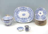 18 PIECE MINTON FIBRE BLUE/BLU