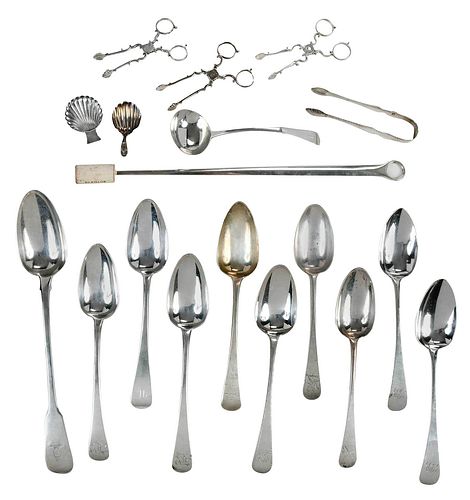 18 PIECES GEORGE III ENGLISH SILVER