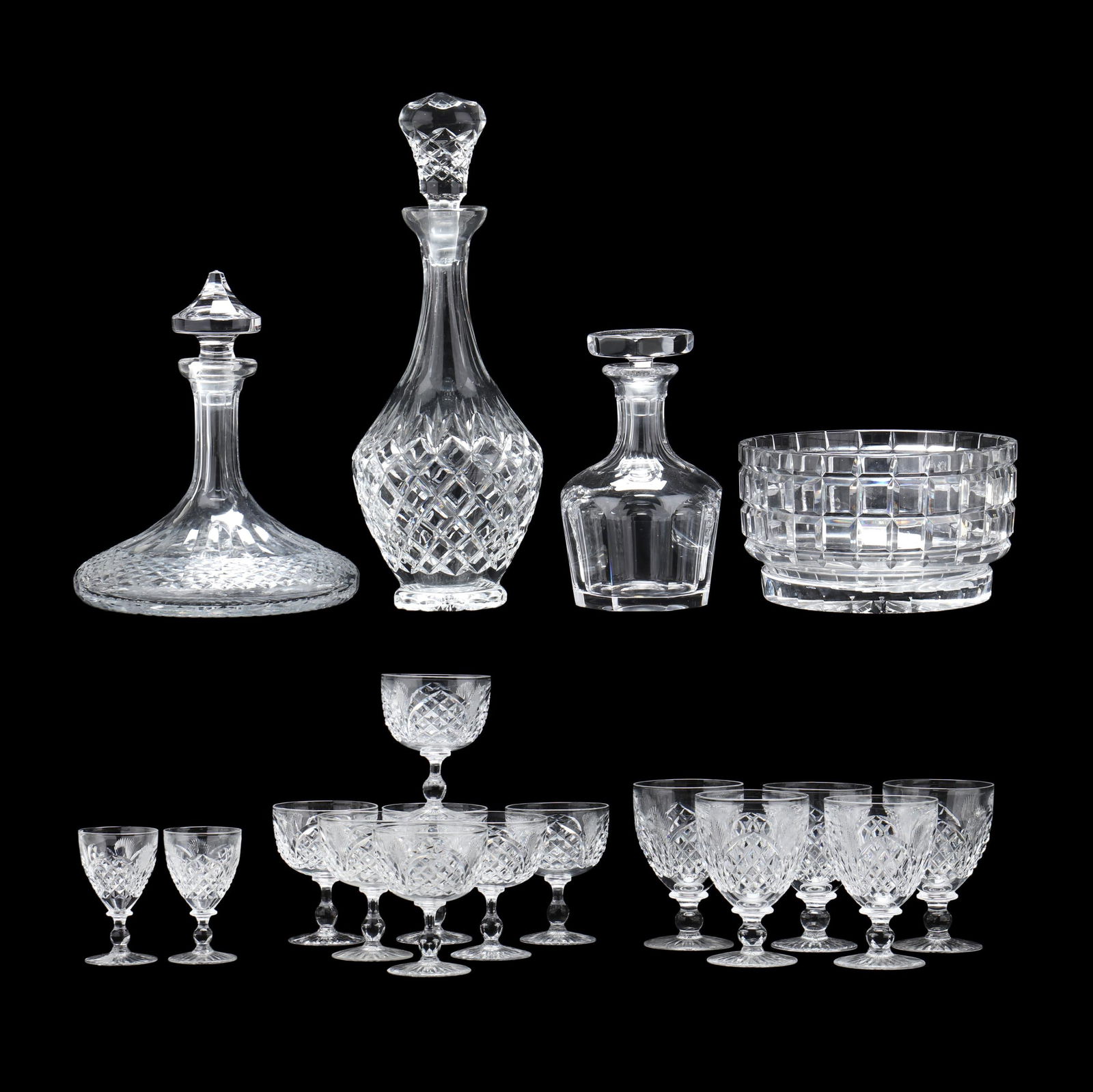 (18) PIECES OF ASSORTED CRYSTAL
