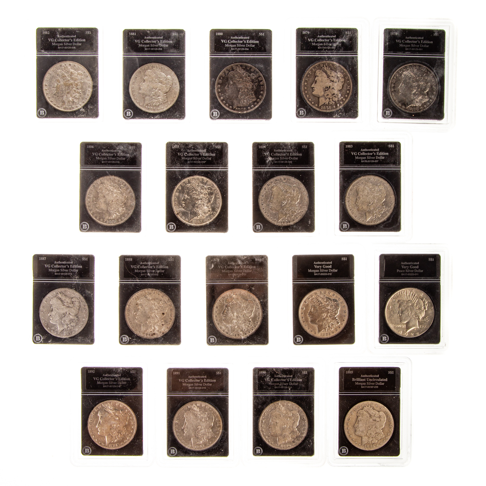 18 SILVER DOLLARS IN BRADFORD
