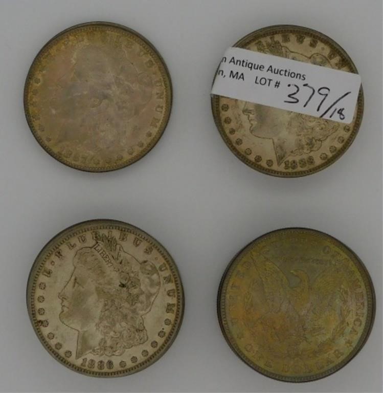 18 US SILVER DOLLARS. TO INCLUDE: