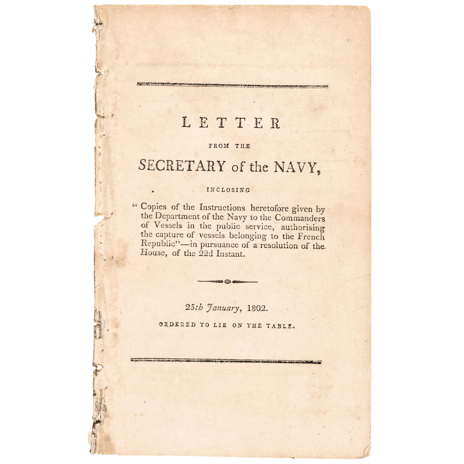 1802 THE SECRETARY OF THE NAVY
