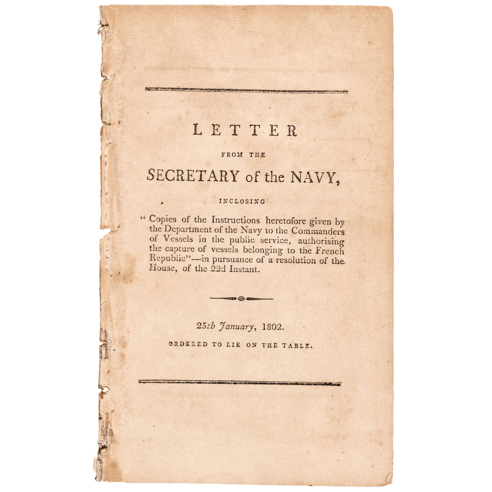1802 THE SECRETARY OF THE NAVY