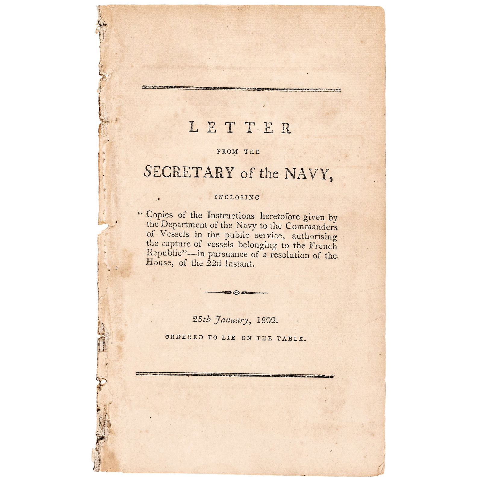 1802 THE SECRETARY OF THE NAVY
