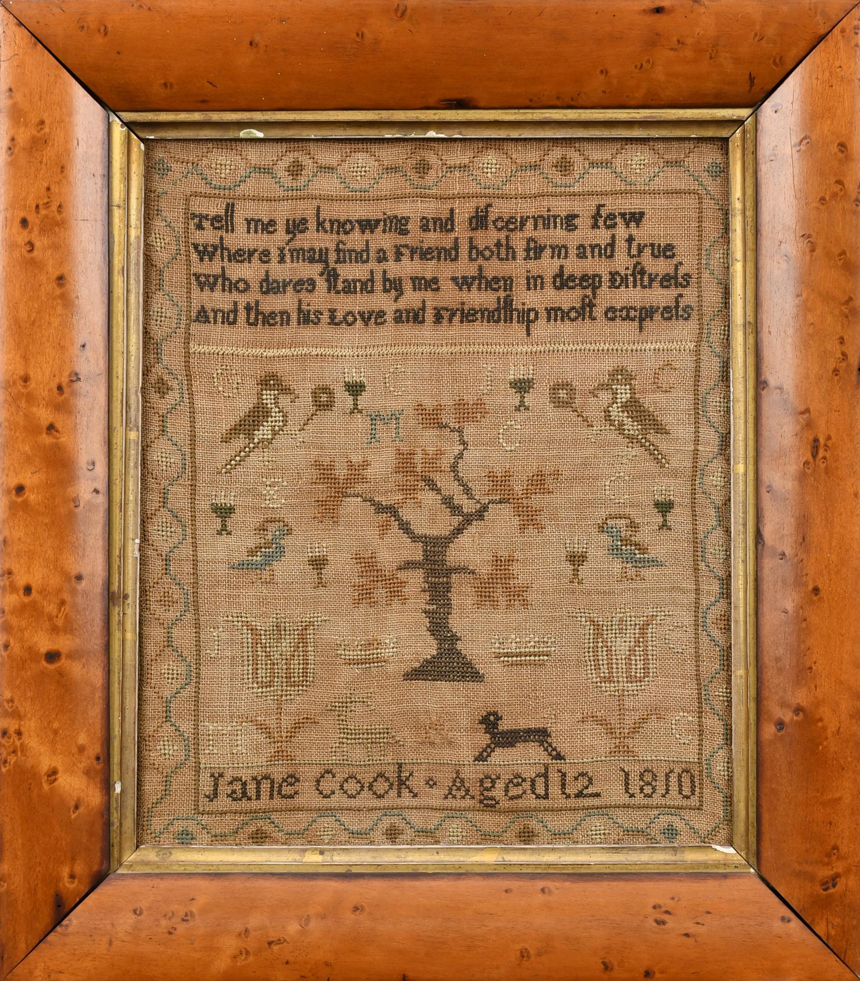 1810 NEEDLEWORK, JANE COOK. With