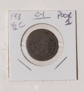 1811 HALF CENT C-1, POOR 1 Dat