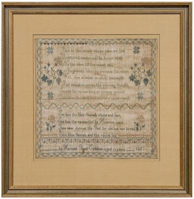 1811 sampler, eight-line over