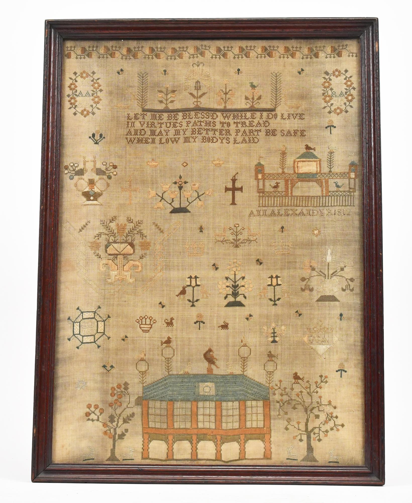 1812 NEEDLEWORK SAMPLER, ANN