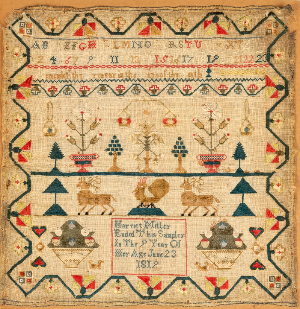 1812 SAMPLER NEEDLEWORK 1812