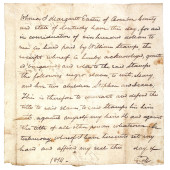 1814 SLAVE BILL OF SALE, KY, M
