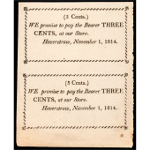 1814 WAR OF 1812 UNIQUE UNCUT