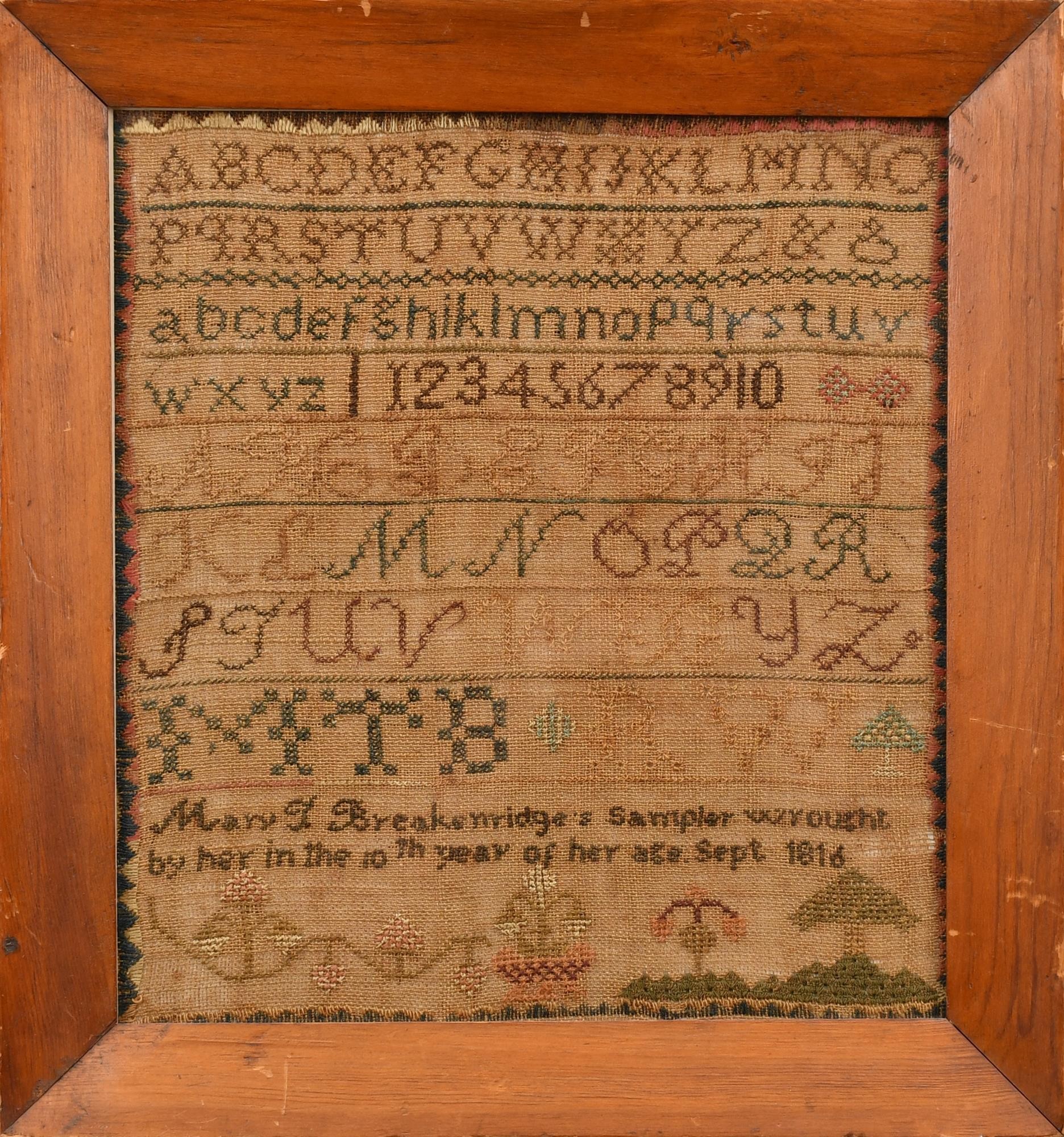 1816 ALPHANUMERIC SAMPLER, MARY