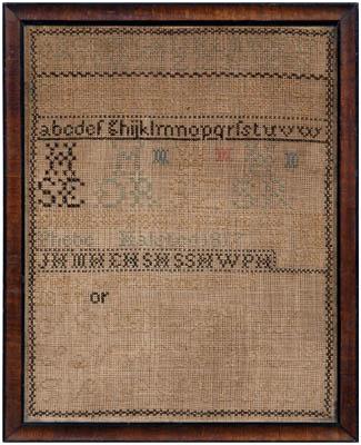 1817 New York Quaker sampler, 15