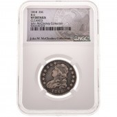 1818 BUST QUARTER B-6 NGC VF D