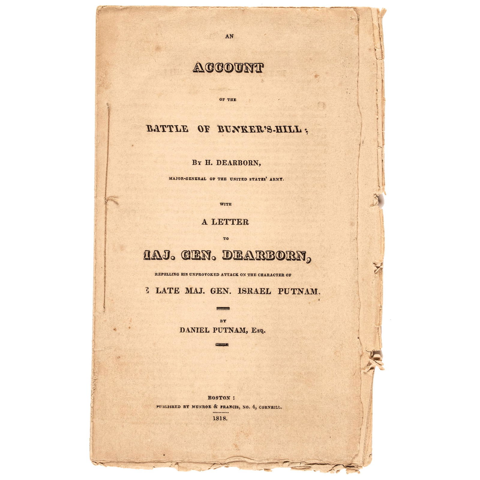 1818 IMPRINT, AN ACCOUNT OF THE