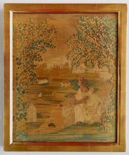 18/19TH C. EMBOIDERED SILK