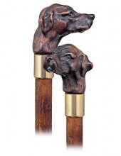 182. DOG HEAD DAY CANE -CA. 19