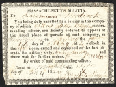 1820 MASS MILITIA COMMANDING O