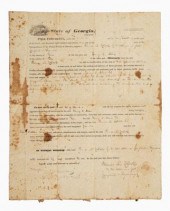 1821 Georgia land lottery gran